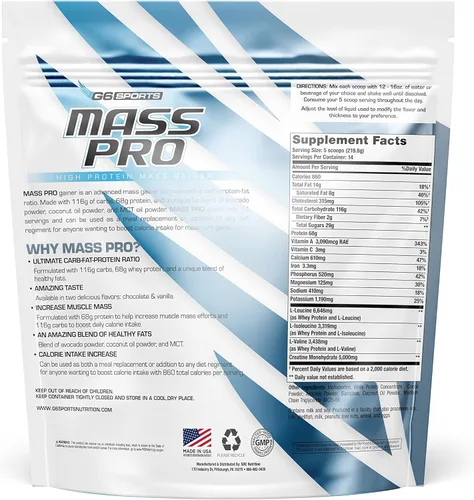Miniatura 2 de G6 Sports Nutrition Mass Pro - Ganador de masa de alto contenido proteico