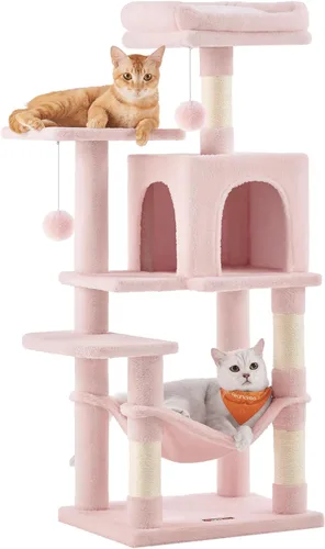 Miniatura 22 de Feandrea - Árbol para gatos de varios niveles para interiores, torre para gatos tipo condominio con 4 postes para rascar, 2 posaderos, hamaca y claro