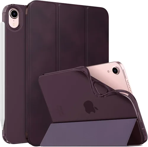 Miniatura 23 de MoKo Funda para el nuevo iPad mini 7 (A17 Pro) 2024, Funda para iPad mini de 6ª generación 2021 (21,08 cm), Funda para iPad mini 6, Funda trasera