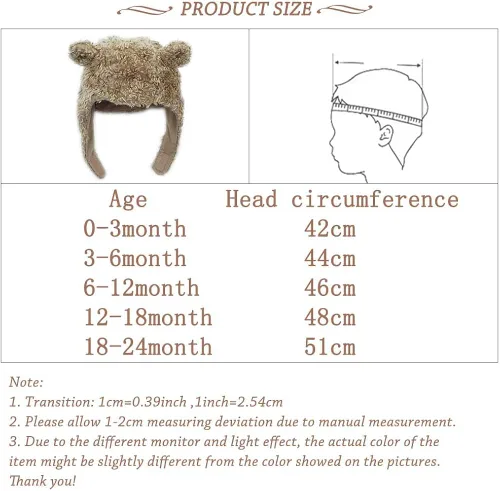 Miniatura 7 de Keepersheep Sombrero de invierno para bebé, gorro con oreja, gorro de trooper con orejas