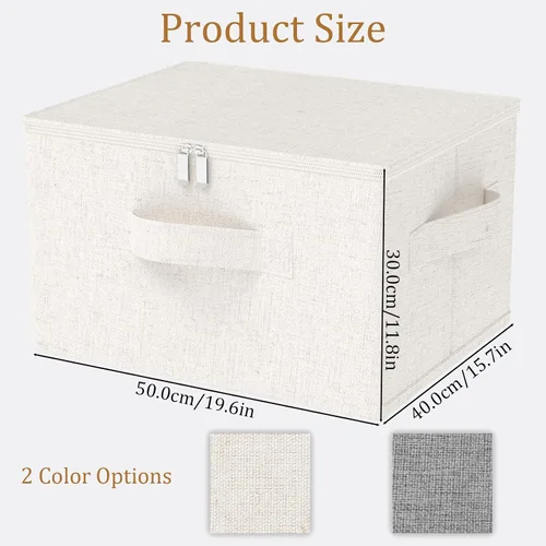Miniatura 7 de Caja de almacenamiento debajo de la cama con tapa, organizadores de ropa plegables, cestas de organización para el hogar para ropa, zapatos, mantas
