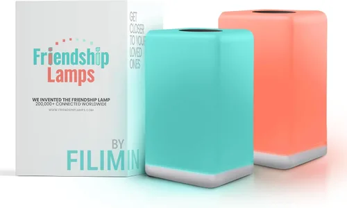 Lámpara de Amistad FriendLi por Filimin - Requiere Suscripción Wi-Fi, Luz LED Táctil de Larga Distancia, Regalo para Mejor Amigo, Relación, Familia,