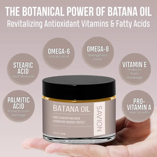 Miniatura 6 de SAVION Aceite de batana crudo para el crecimiento del cabello, pasta de aceite de batana orgánica 100% pura sin refinar, tratamiento natural