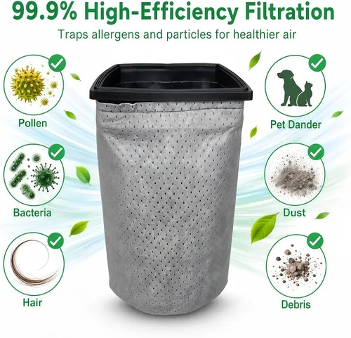 Miniatura 5 de Paquete de 6 bolsas de filtro de tela CH3000 de repuesto para Hoover Porta Power Swingette S1015 S1029 CH30000 Aspiradora comercial de repuesto
