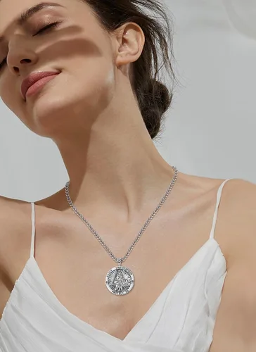 Miniatura 4 de CELESTIA Medallas de plata de ley 925 San MiguelSan CristóbalSan BenitoSan GabrielVirgen MaríaJesúsCaravacaMetatrónSello de los Siete Arcángeles