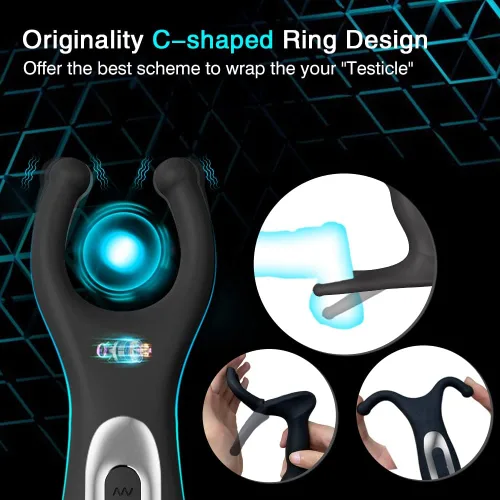 Miniatura 3 de Wiggle Motion - Masajeador de próstata anal para hombres con anillo en C, enchufe anal, juguetes sexuales masculinos para adultos, juguete sexual