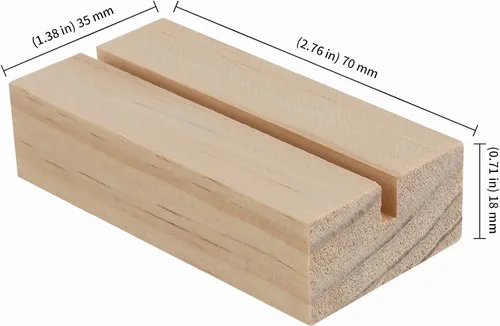 Miniatura 2 de KEILEOHO 30 soportes de madera para números de mesa, soporte para tarjetas de mesa, soporte de números de mesas de madera, soportes de tarjetas