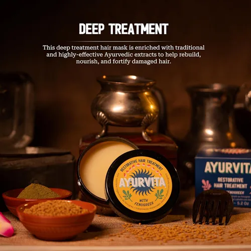 Miniatura 3 de Tratamiento capilar – Máscara restauradora de fenogreco para hombres y mujeres – Nutritiva, hidratante e hidratante – Mejor crecimiento del cabello