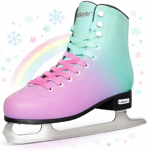 Miniatura 8 de Nattork Patines de Figura con Hojas de Acero Inoxidable de Excelencia para Patinaje sobre Hielo con Soporte Mejorado, Rendimiento de Fuerza