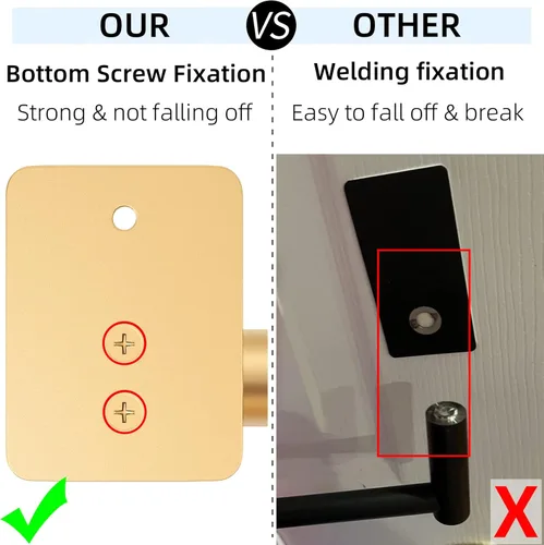Miniatura 4 de Barra de Toalla de Baño, Toalleros de 24 Pulgadas para Pared de Baño Montado, Organizador de Toalla de Mano de Baño Resistente, Accesorios de Dorado