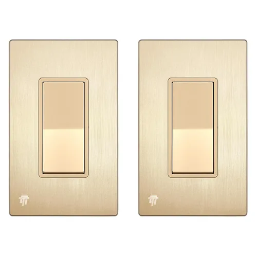 Miniatura 25 de ENERLITES Decorator Paddle Rocker Interruptor de luz, acabado brillante, un solo polo, 3 cables, tornillo de tierra, grado residencial, 15 A, 120