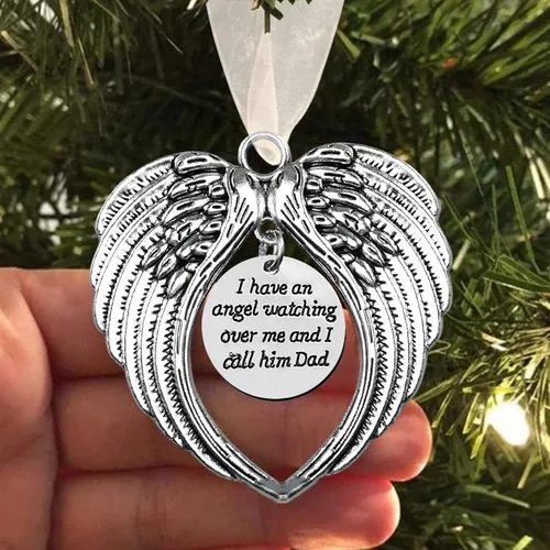 Miniatura 29 de Adorno conmemorativo de Navidad, Una parte de mi corazón está en el cielo, colgante para árbol de Navidad, regalos conmemorativos por pérdida