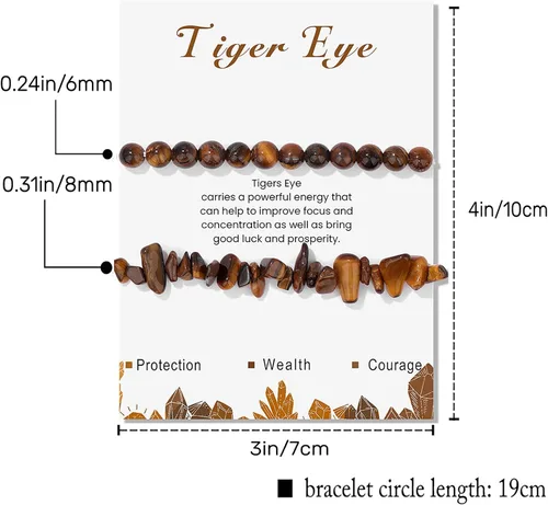 Miniatura 33 de Pulseras de cristal curativo para mujer, 2 pulseras de piedra natural de 0.236 pulgadas, pulseras elásticas de cuentas de cristal hechas a mano