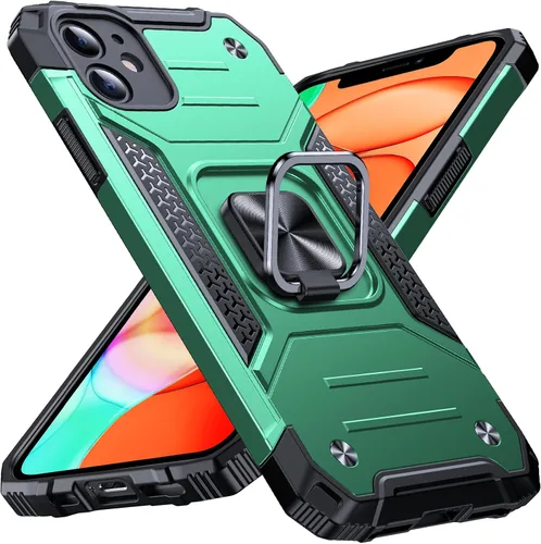 Miniatura 64 de Anqrp Funda resistente para iPhone 6/7/8/SE/SE2 con soporte de anillo mejorado y agarre, grado militar, a prueba de golpes, resistente y robusta