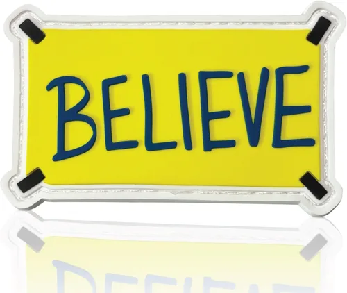 Parches divertidos Believe Sign – Mercancía de lazo de entrenador, parche de moral de goma de PVC | AFC Richmond, Be A Goldfish | Parches