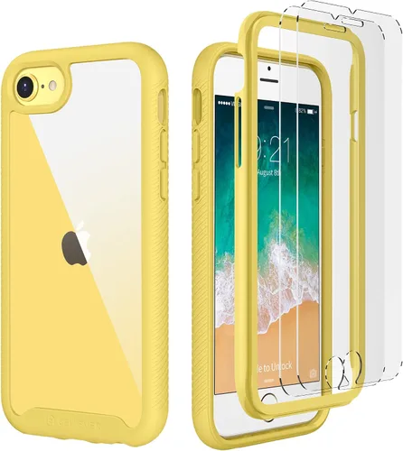 Miniatura 8 de CellEver Funda transparente de cuerpo completo para iPhone SE 2020 iPhone 7/8, protección resistente con parachoques de TPU antideslizante