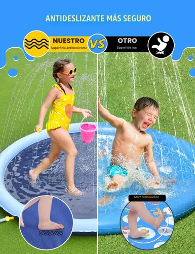 Miniatura 3 de VISTOP Alfombra de Agua Antideslizante para Niños y Perros, Piscina de Aspersores Engrosada Juguetes Acuáticos de Verano al Aire Libre – Divertida