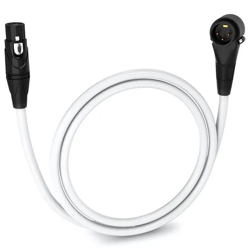 Miniatura 13 de LyxPro Cable de micrófono XLR hembra a macho de ángulo recto de 3 pines de 1.5 pies para altavoces amplificados, interfaz de audio, rendimiento