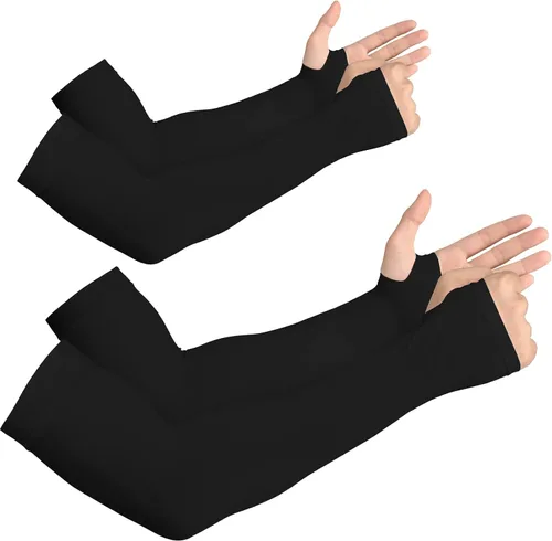Miniatura 30 de YESLIFE Mangas de protección solar UV para hombres y mujeres, manga deportiva de enfriamiento UPF 50