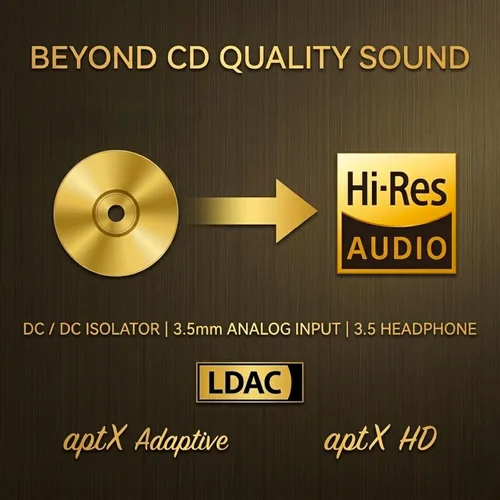 Miniatura 2 de Receptor de audio Bluetooth a RCA SLASH 5 LDAC Hi-Fi Wireless DAC adapter with aptX Adaptive / HD & AAC. 3.5mm Aux In, Headphone Amp for Studio &