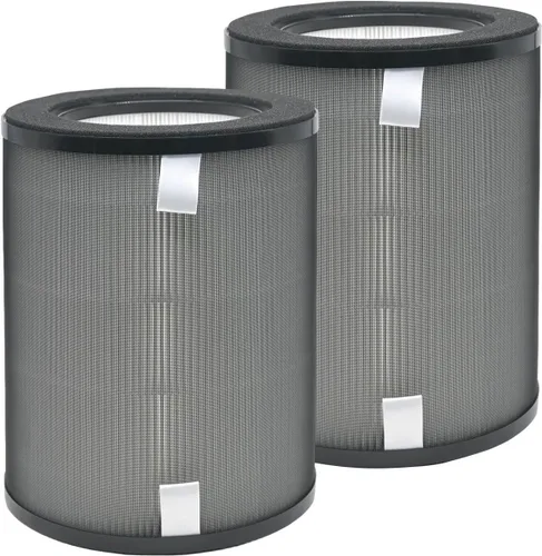 Paquete de 2 filtros de repuesto DR-HPA019, filtro integrado de 2 capas compatible con ventilador de torre purificador Dreo MC710S y modelos de