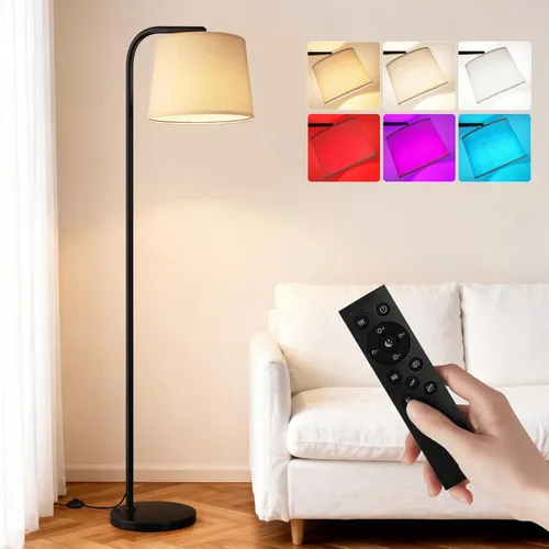 Miniatura 14 de Ambimall Lámpara de pie totalmente regulable - Lámparas de pie de 9W con bombilla LED incluida, lámparas de pie para sala de estar con cabezal R