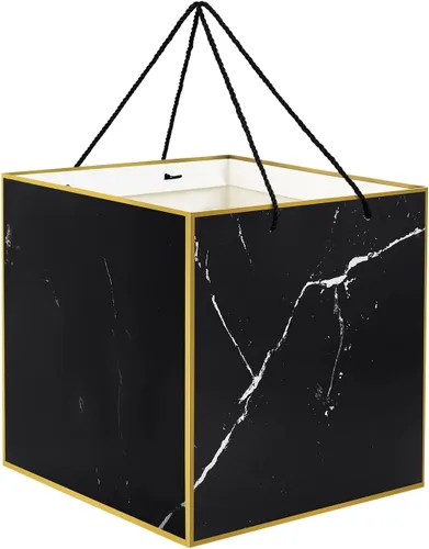 Miniatura 12 de Bolsa de regalo extragrande de mármol superior, bolsa de regalo gigante cuadrada de 11.8 pulgadas, bolsas de regalo de boda XL de gran tamaño, 1 x