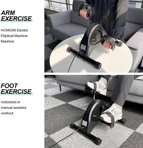 Miniatura 4 de Mini bicicleta estática motorizada ejercitadora de pedal eléctrica para personas mayores, entrenamiento de rehabilitación, ejercitador de pedal