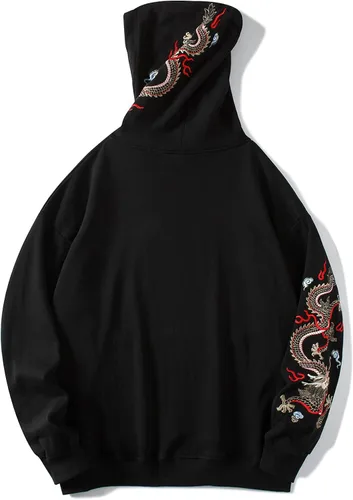 Miniatura 2 de Niepce Inc Streetwear - Sudaderas con capucha bordadas con estampado de dragón para hombre