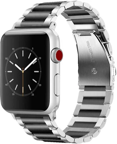 Miniatura 8 de Correa compatible con Apple Watch Band para iWatch de acero inoxidable, joyería de moda, pulsera elegante de repuesto de 38/40/1.614 in y SS004-Oro