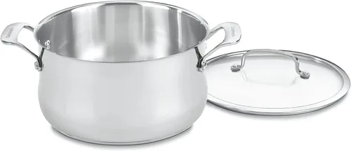 Cuisinart Contour Acero inoxidable de 6 cuartos de galón Cacerola con cubierta de vidrio