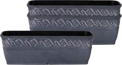 Miniatura 11 de Classic Home and Garden Jardinera Corinthian Trough, 10", Bronce