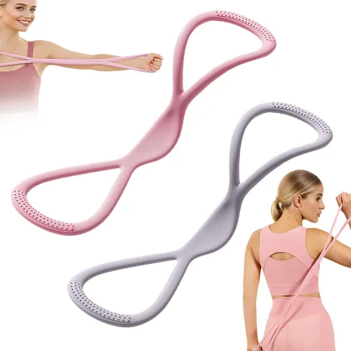 Miniatura 14 de Bandas de resistencia, 2025 nueva figura 8 bandas de resistencia para mujeres y hombres, bandas de ejercicio con asas para entrenamiento, brazo