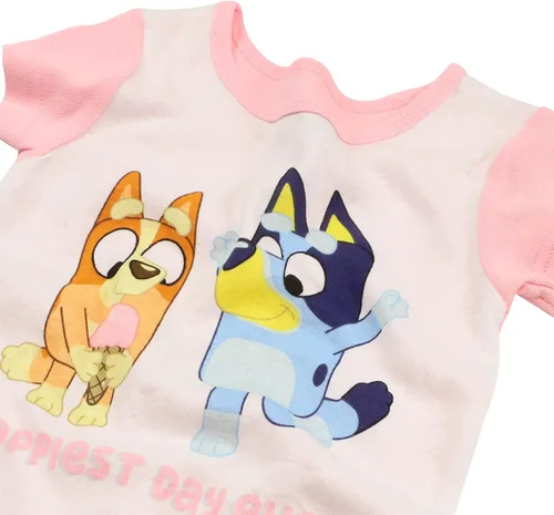 Miniatura 3 de Bluey Conjunto de pijama de algodón ajustado de 4 piezas, suave y lindo para niñas