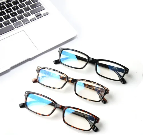 Miniatura 7 de Kerecsen Paquete de 6 gafas de lectura con bloqueo de luz azul, lectores con bisagra de resorte para hombres y mujeres, anteojos para computadora 6