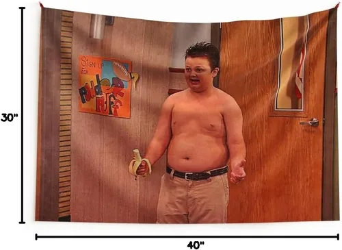 Miniatura 6 de GOLEHS Gibby - Tapiz de plátano con kit fácil de colgar, bandera divertida para dormitorio universitario, disponible en tamaños de 40 a 90 pulgadas