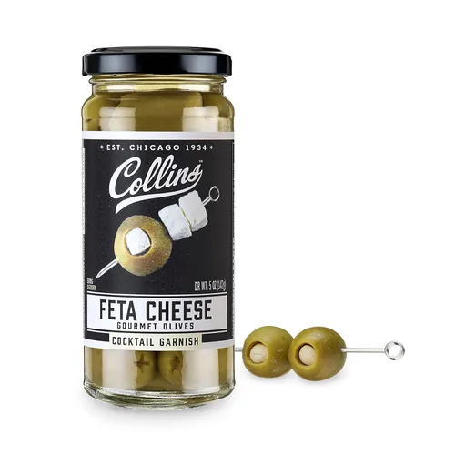 Miniatura 13 de Collins Aceitunas sin hueso: guarnición popular para cócteles, martinis sucios, ensaladas, bandejas de queso, embutidos, aperitivos, 4 onzas