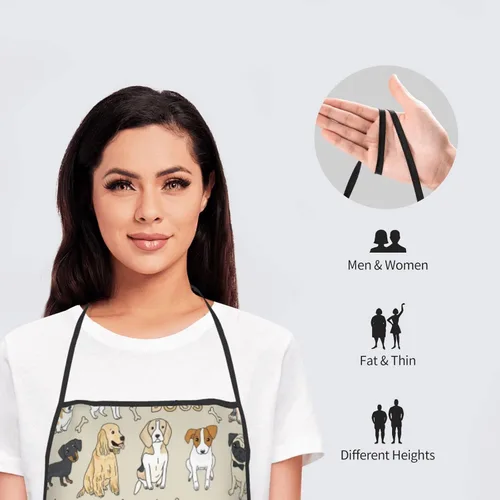 Miniatura 8 de Delantal de cocina chef taller de trabajo mujeres hombres hornear decoraciones pintura barbacoa parrilla accesorios de cocina suministros de fiesta