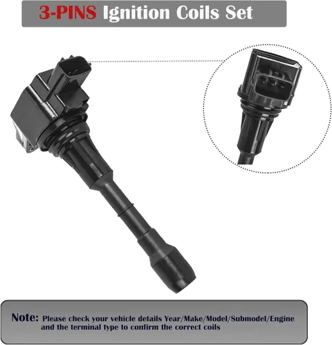 Miniatura 4 de Juego de 6 paquetes de bobinas de encendido y bujías Compatible con 3.5 V6 Nissan Murano Maxima Altima Pathfinder Infiniti G35 EX35 JX35 2009 2010