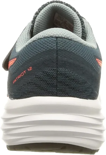 Miniatura 3 de ASICS Patriot 12 - Tenis de correr con cordones para niños de malla azulroja