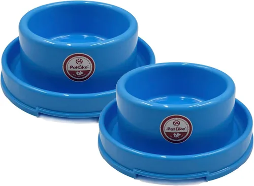 Miniatura 8 de PetLike Paquete de 2 cuencos a prueba de hormigas para perros y gatos, cuencos de agua para alimentos para mascotas con foso, platos antideslizantes