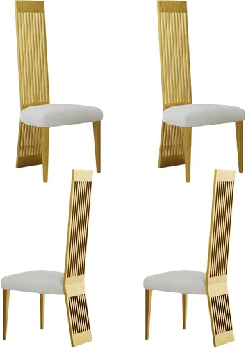 Miniatura 27 de Boucle - Juego de 8 sillas de comedor negras, modernas sillas de comedor tapizadas con respaldo alto con marco de acero inoxidable resistente