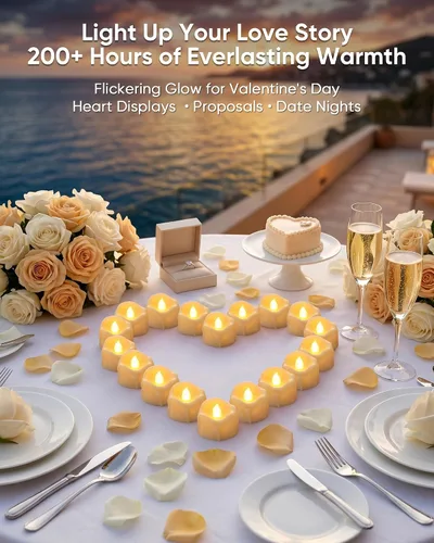 Miniatura 7 de Homemory 12Pcs Dripping Flameless LED Tea Lights, 1.58" x 1.2" Battery Operated Flickering Fake Candles, 200+ Hours Electric Votive Tealights for