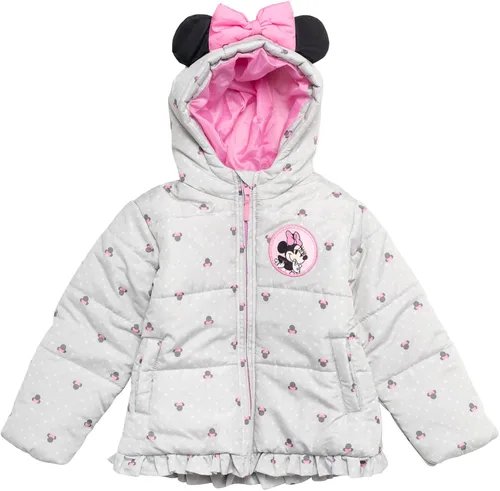 Miniatura 3 de Disney Minnie Mouse - Abrigo de invierno para niñas, chaqueta acolchada para niños pequeños