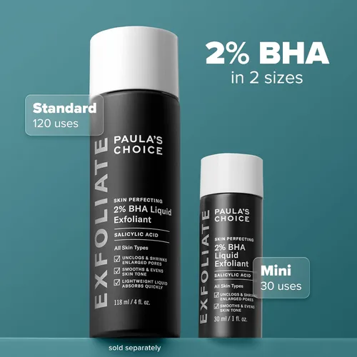 Miniatura 12 de Paula's Choice SKIN PERFECTING 2% BHA Liquid Exfoliant with Salicylic Acid, Facial Polish for Pores, Wrinkles & Fine Lines, Suitable for