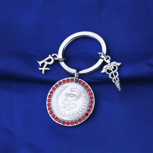 Miniatura 5 de NBCXZQW RX - Llavero con símbolo de farmacia, regalo de farmacéutico, llavero tecnológico de farmacia, regalo RX para farmacia, estudiante