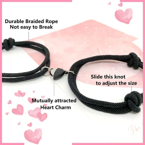 Miniatura 6 de Ukitwo Pulseras a juego para parejas, pulseras de relación para novio y novia, ideas de regalo para parejas, regalos para el día de San Valentín