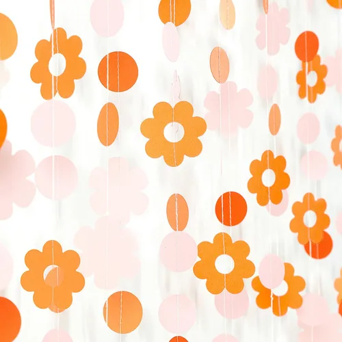 Miniatura 17 de Guirnalda de Corazón Beige-Naranja Melocotón para Fiesta de Otoño - 11.9M Decoraciones de Otoño Acción de Gracias Cumpleaños Boho Banderines