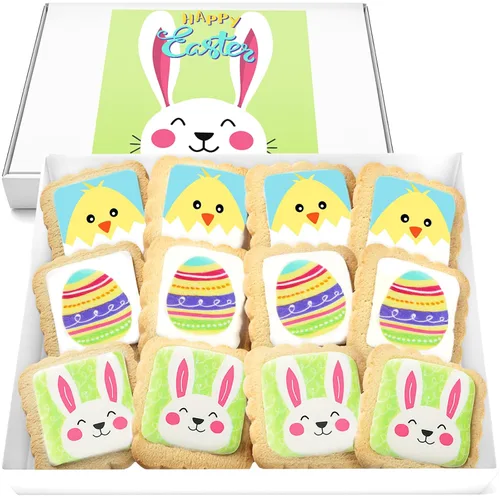 Miniatura 7 de Paquete de 12 cestas de regalo de galletas de feliz cumpleaños, envueltas individualmente para niños, hombres y mujeres, caja de regalo decorada