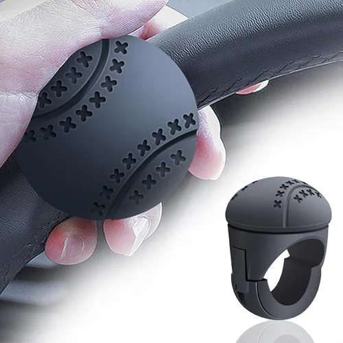 Pincuttee Rueda giratoria para volante, perilla para volante, silicona suave y rodamientos de metal, mango de potencia para automóvil, rueda